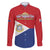 Personalized Sint Maarten Flag day Family Matching Puletasi and Hawaiian Shirt Semper progrediens Flag Style