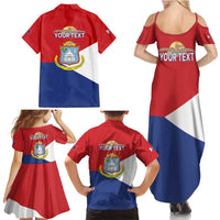 Personalized Sint Maarten Flag day Family Matching Summer Maxi Dress and Hawaiian Shirt Semper progrediens Flag Style