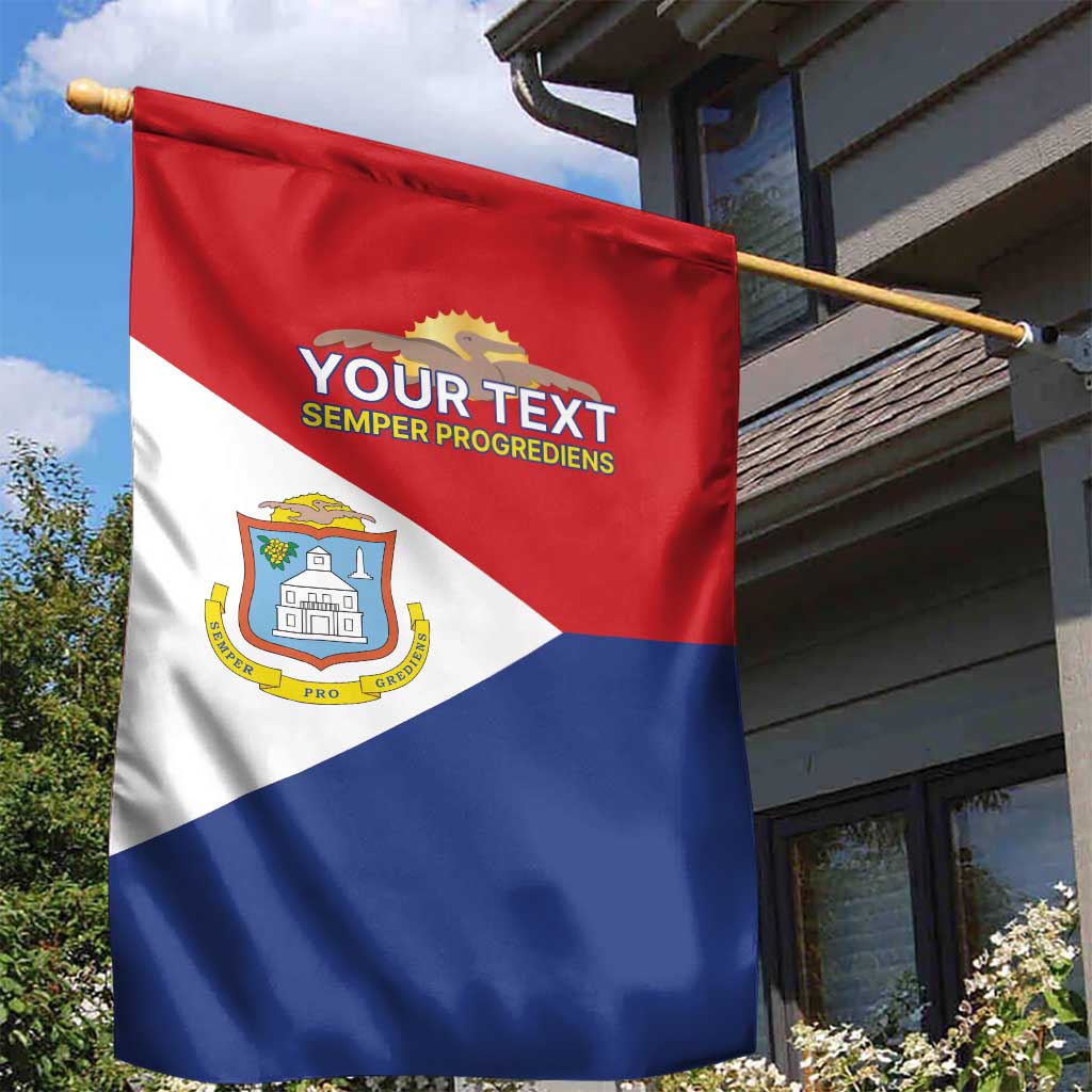 Personalized Sint Maarten Flag day Garden Flag Semper progrediens Flag Style