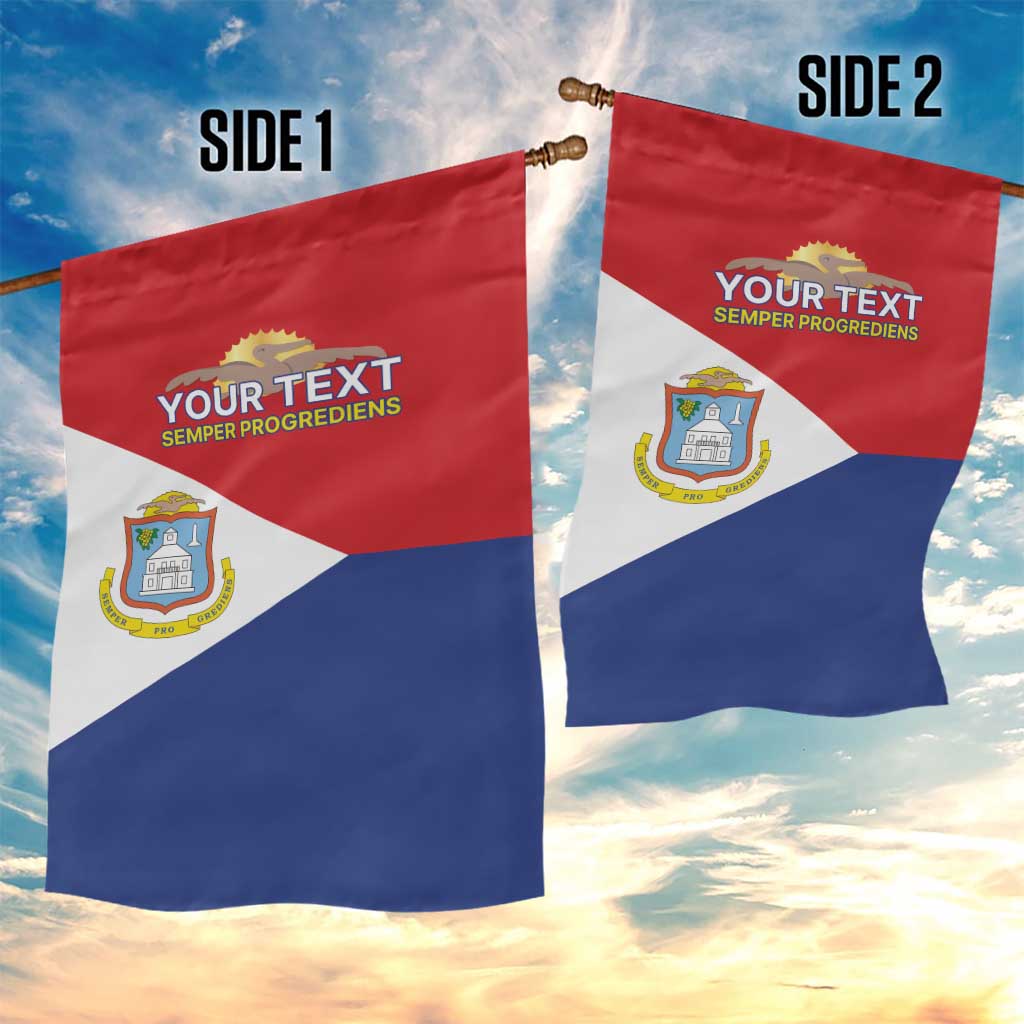 Personalized Sint Maarten Flag day Garden Flag Semper progrediens Flag Style