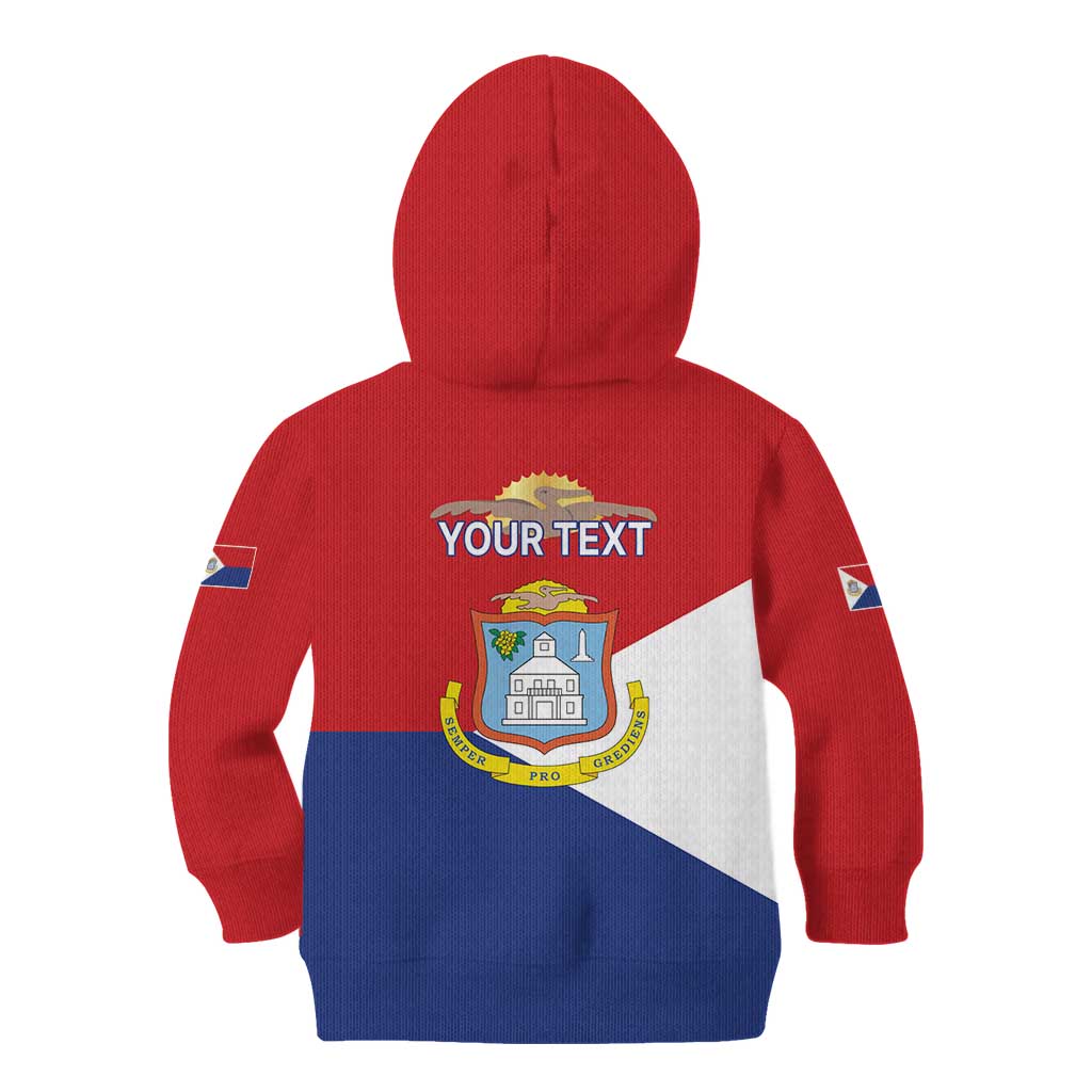 Personalized Sint Maarten Flag day Kid Hoodie Semper progrediens Flag Style