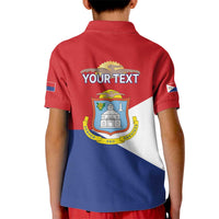 Personalized Sint Maarten Flag day Kid Polo Shirt Semper progrediens Flag Style