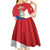 Personalized Sint Maarten Flag day Kid Short Sleeve Dress Semper progrediens Flag Style