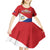 Personalized Sint Maarten Flag day Kid Short Sleeve Dress Semper progrediens Flag Style