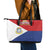 Personalized Sint Maarten Flag day Leather Tote Bag Semper progrediens Flag Style
