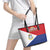 Personalized Sint Maarten Flag day Leather Tote Bag Semper progrediens Flag Style