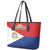 Personalized Sint Maarten Flag day Leather Tote Bag Semper progrediens Flag Style