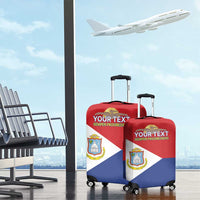 Personalized Sint Maarten Flag day Luggage Cover Semper progrediens Flag Style