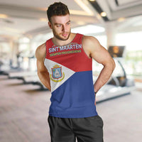 Personalized Sint Maarten Flag day Men Tank Top Semper progrediens Flag Style