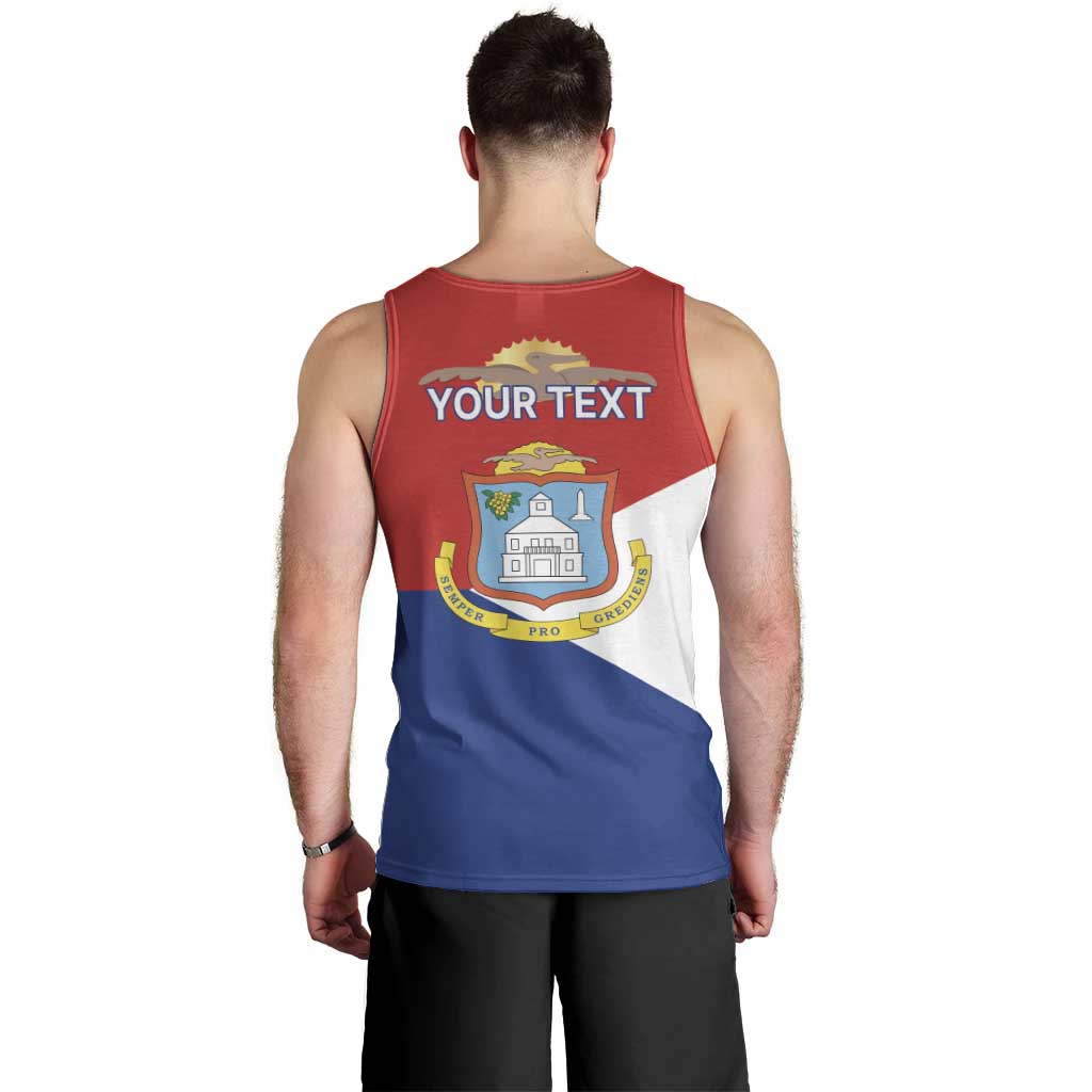 Personalized Sint Maarten Flag day Men Tank Top Semper progrediens Flag Style