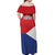 Personalized Sint Maarten Flag day Off Shoulder Maxi Dress Semper progrediens Flag Style