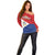 Personalized Sint Maarten Flag day Off Shoulder Sweater Semper progrediens Flag Style