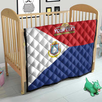 Personalized Sint Maarten Flag day Quilt Semper progrediens Flag Style