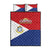 Personalized Sint Maarten Flag day Quilt Bed Set Semper progrediens Flag Style