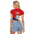 Personalized Sint Maarten Flag day Raglan Cropped T Shirt Semper progrediens Flag Style