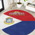 Personalized Sint Maarten Flag day Round Carpet Semper progrediens Flag Style