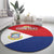 Personalized Sint Maarten Flag day Round Carpet Semper progrediens Flag Style