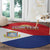 Personalized Sint Maarten Flag day Round Carpet Semper progrediens Flag Style