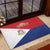 Personalized Sint Maarten Flag day Rubber Doormat Semper progrediens Flag Style