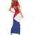 Personalized Sint Maarten Flag day Short Sleeve Bodycon Dress Semper progrediens Flag Style
