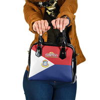 Personalized Sint Maarten Flag day Shoulder Handbag Semper progrediens Flag Style