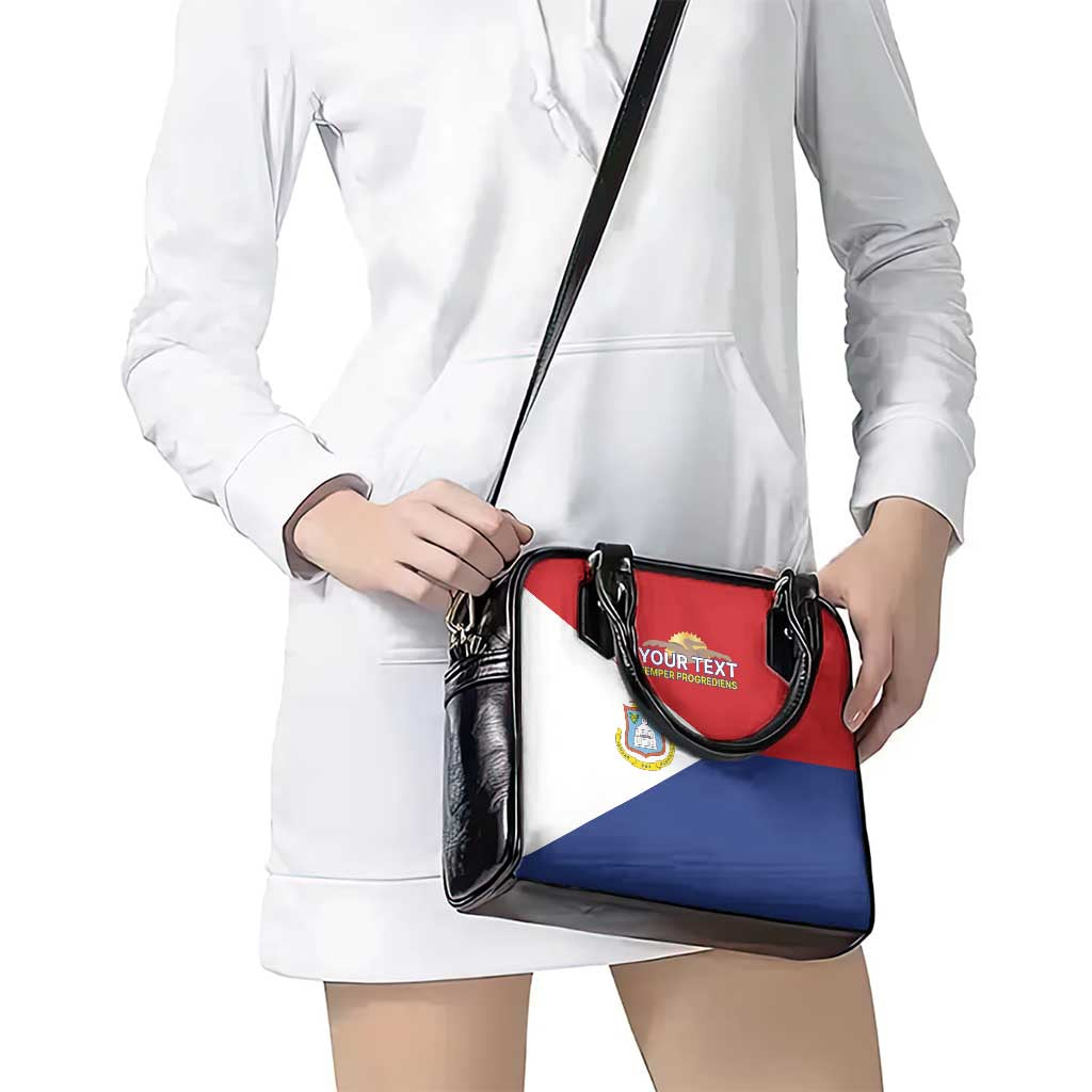 Personalized Sint Maarten Flag day Shoulder Handbag Semper progrediens Flag Style