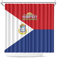 Personalized Sint Maarten Flag day Shower Curtain Semper progrediens Flag Style