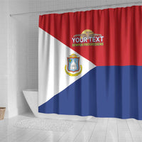 Personalized Sint Maarten Flag day Shower Curtain Semper progrediens Flag Style