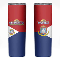 Personalized Sint Maarten Flag day Skinny Tumbler Semper progrediens Flag Style