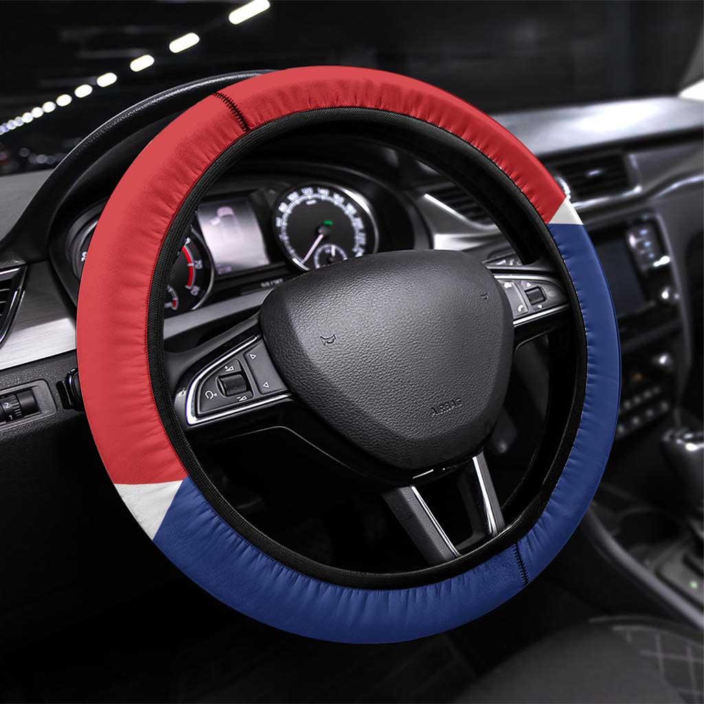 Sint Maarten Flag day Steering Wheel Cover Semper progrediens Flag Style