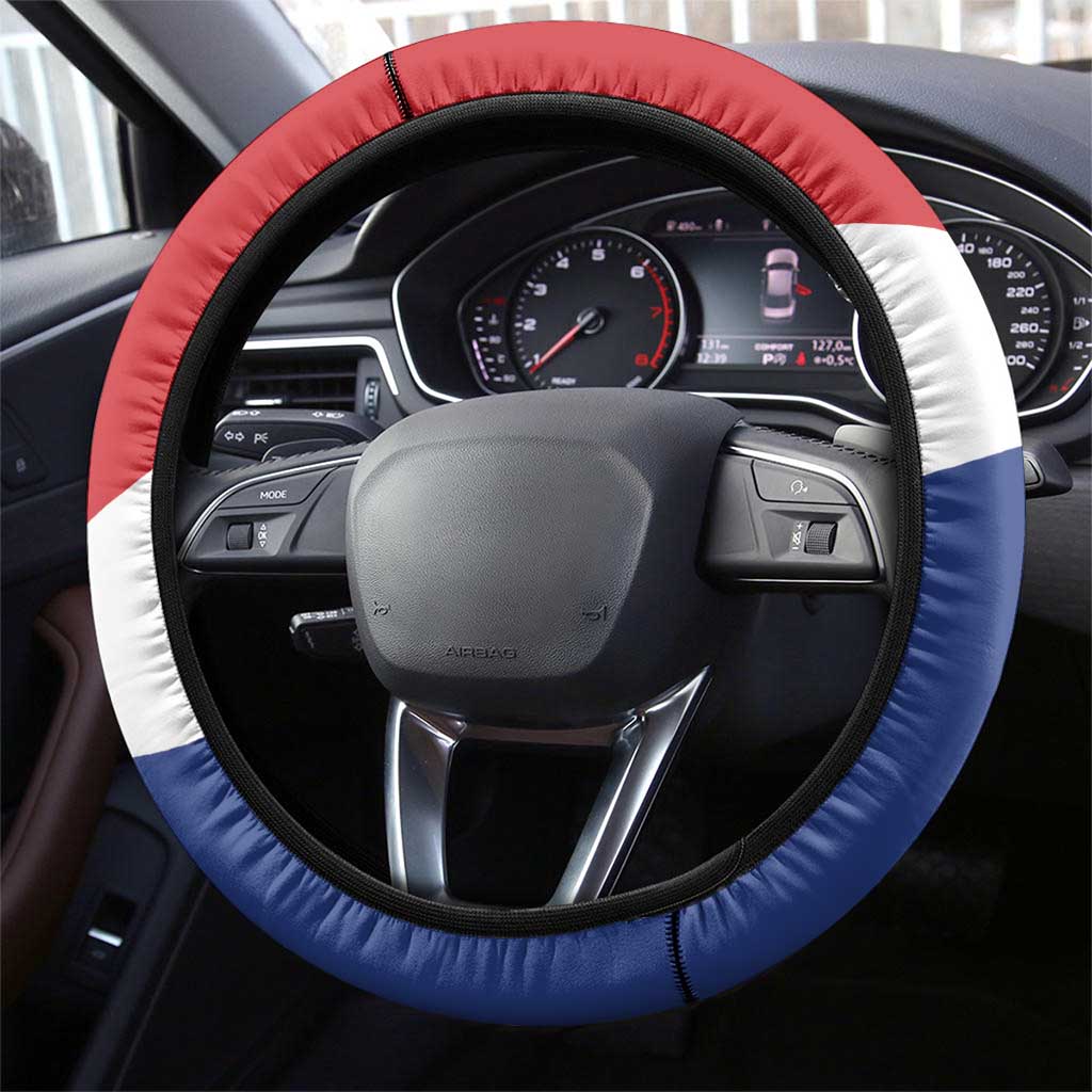 Sint Maarten Flag day Steering Wheel Cover Semper progrediens Flag Style