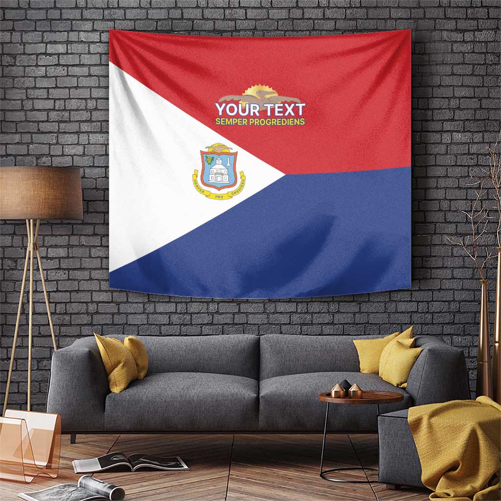 Personalized Sint Maarten Flag day Tapestry Semper progrediens Flag Style