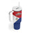 Personalized Sint Maarten Flag day Tumbler With Handle Semper progrediens Flag Style