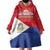 Personalized Sint Maarten Flag day Wearable Blanket Hoodie Semper progrediens Flag Style