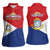 Personalized Sint Maarten Flag day Women Sleeveless Polo Shirt Semper progrediens Flag Style