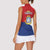 Personalized Sint Maarten Flag day Women Sleeveless Polo Shirt Semper progrediens Flag Style