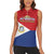 Personalized Sint Maarten Flag day Women Sleeveless Polo Shirt Semper progrediens Flag Style