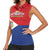 Personalized Sint Maarten Flag day Women Sleeveless Polo Shirt Semper progrediens Flag Style