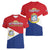 Personalized Sint Maarten Flag day Women V-Neck T-Shirt Semper progrediens Flag Style