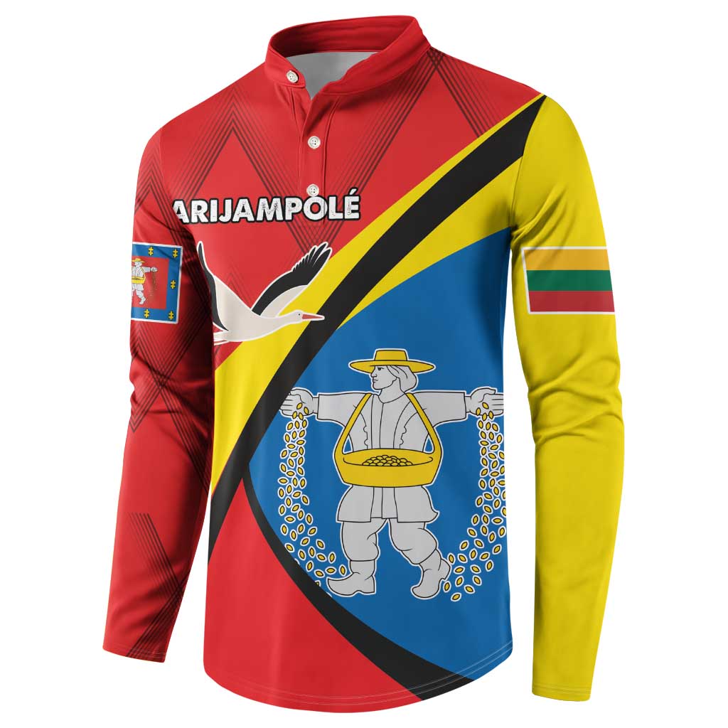 Lithuania Marijampole County Button Sweatshirt Marijampoles apskritis