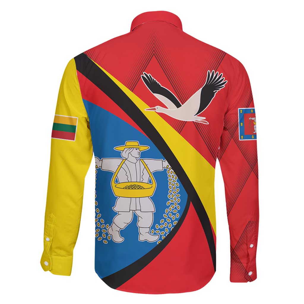 Lithuania Marijampole County Family Matching Long Sleeve Bodycon Dress and Hawaiian Shirt Marijampoles apskritis