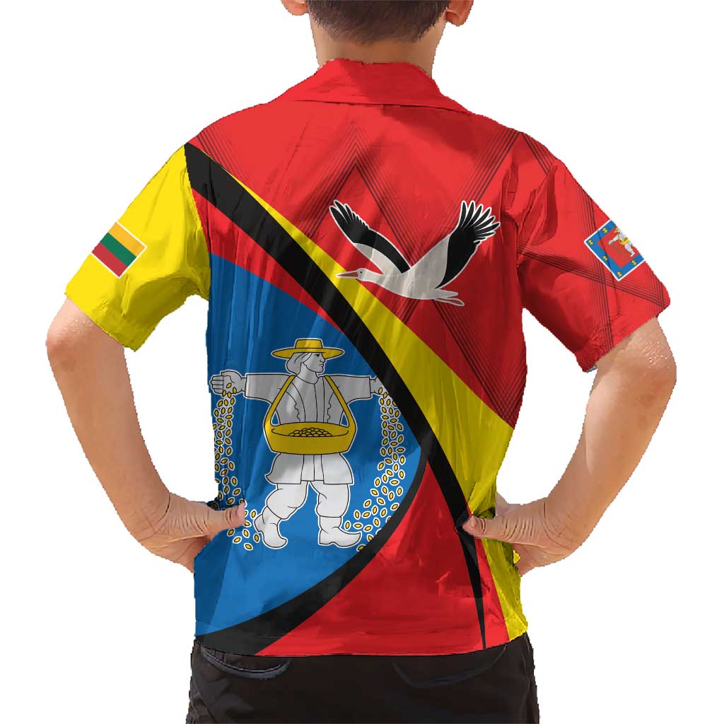 Lithuania Marijampole County Kid Hawaiian Shirt Marijampoles apskritis