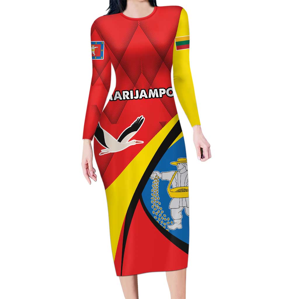 Lithuania Marijampole County Long Sleeve Bodycon Dress Marijampoles apskritis