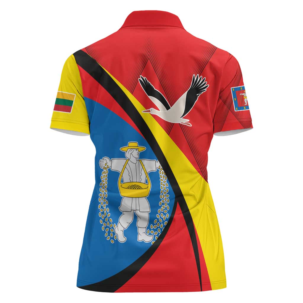 Lithuania Marijampole County Women Polo Shirt Marijampoles apskritis LT17 - Wonder Print Shop