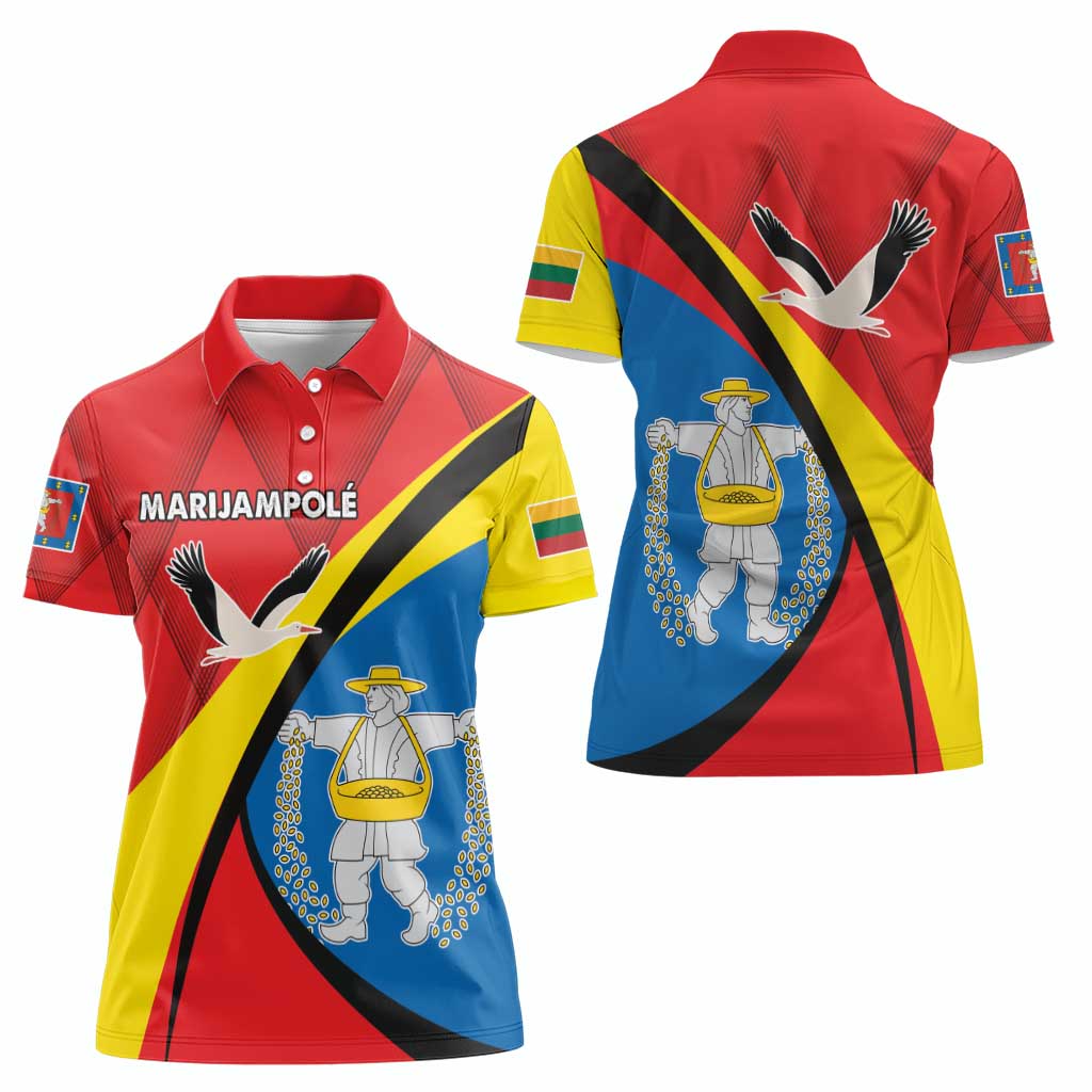 Lithuania Marijampole County Women Polo Shirt Marijampoles apskritis LT17 - Wonder Print Shop
