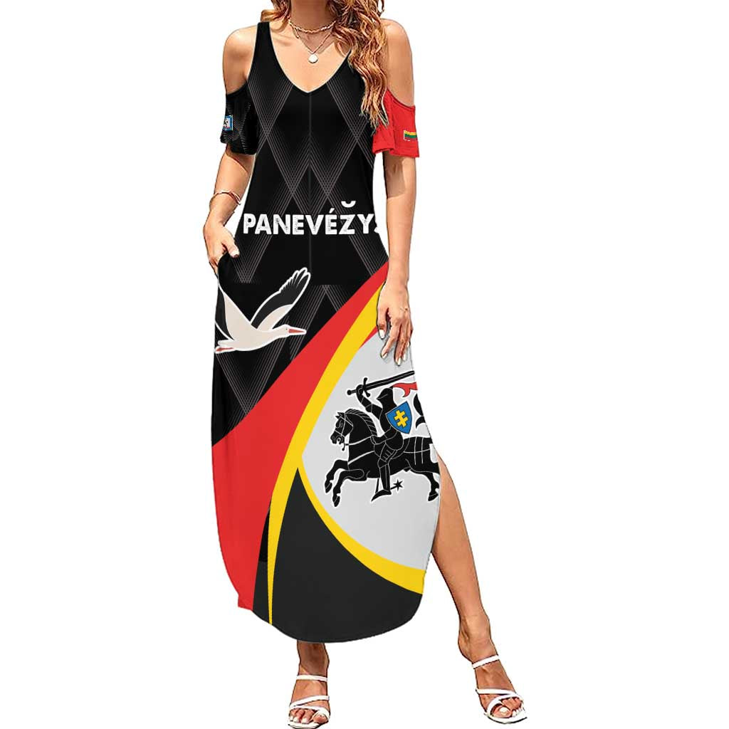 Lithuania Panevezys County Family Matching Summer Maxi Dress and Hawaiian Shirt Panevezio Apskritis