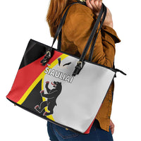 Lithuania Siauliai County Leather Tote Bag Siauliu Apskritis