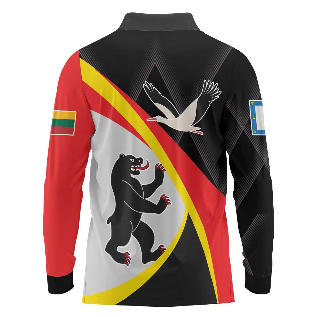 Lithuania Siauliai County Long Sleeve Polo Shirt Siauliu Apskritis
