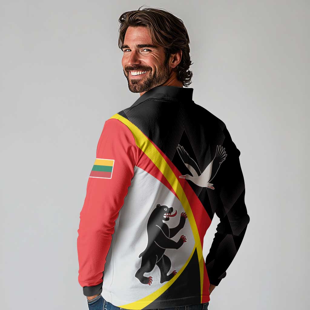 Lithuania Siauliai County Long Sleeve Polo Shirt Siauliu Apskritis