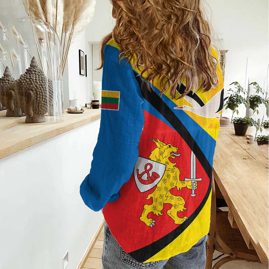 Lithuania Taurage County Women Casual Shirt Taurages Apskritis LT17 - Wonder Print Shop